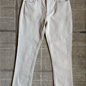 Hudson Women’s Jeans Barbara High-Rise Straight Crop, Ecru Beige Size 26 NWT